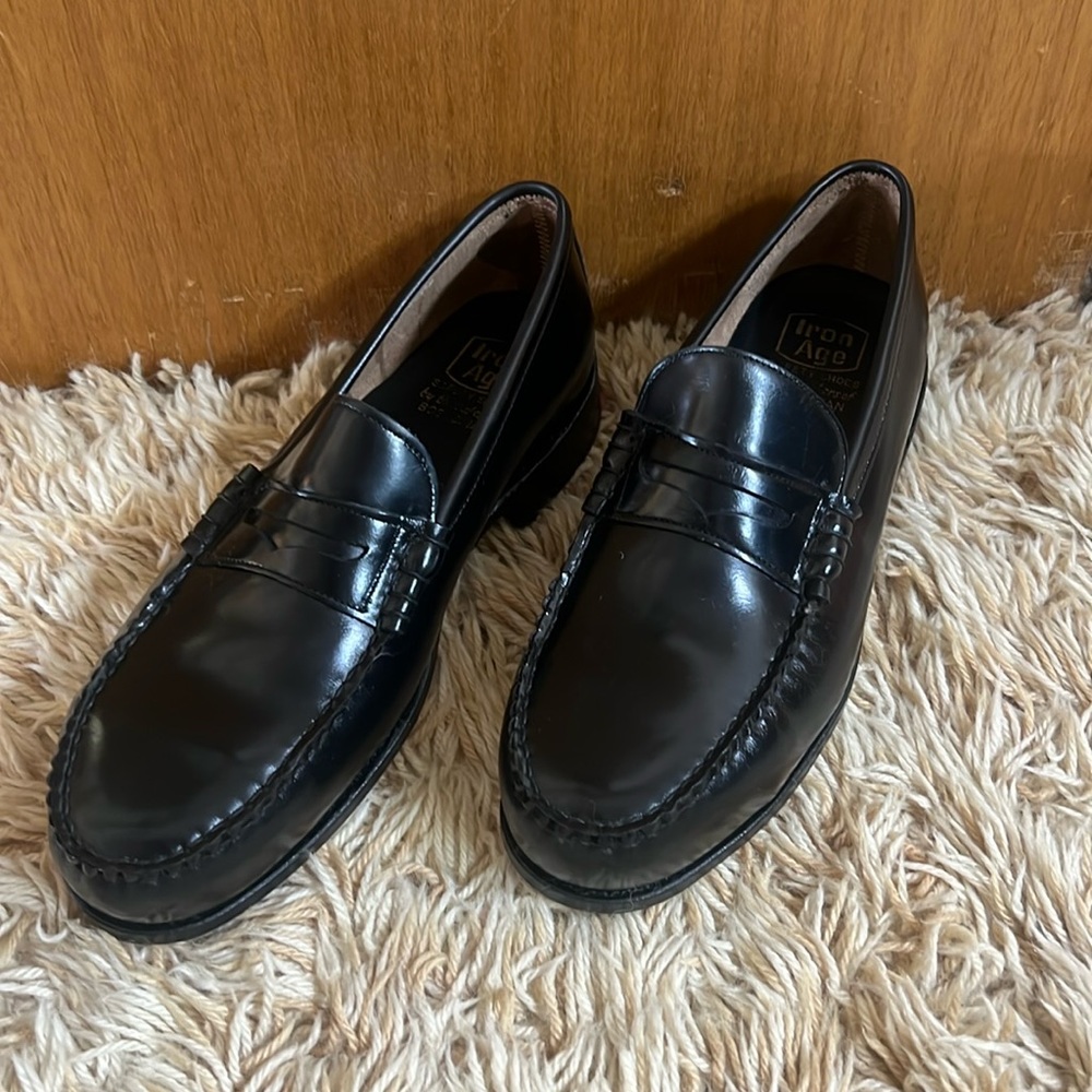 NWOT Men's Iron Age Steel Toe Safety ANSI Blk Leather Penny Loafer
